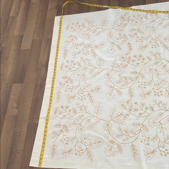 Embroidered Curtain Panels 2pcs Cream Tan - Picture 6 of 9